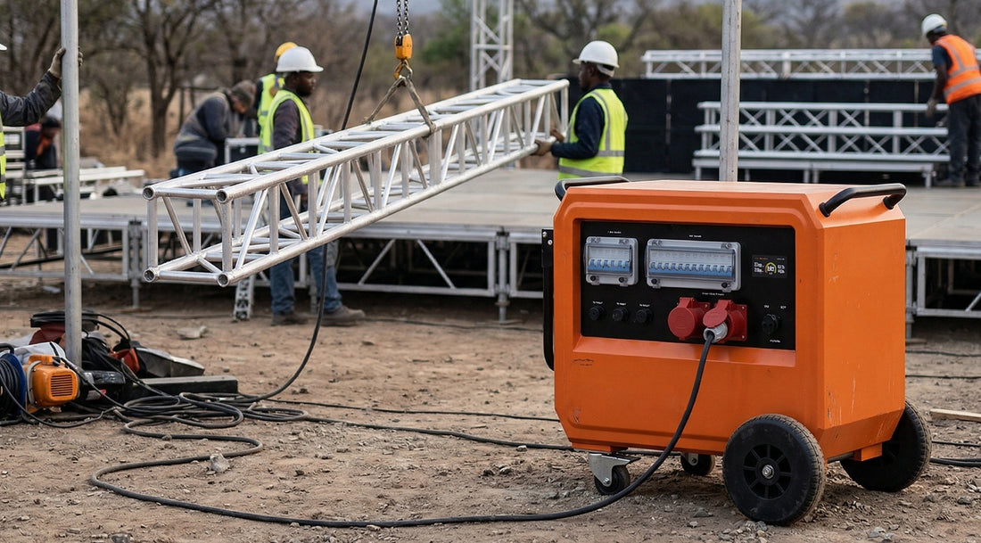 Portable 3 Phase Power Supporting Event Structure Installation