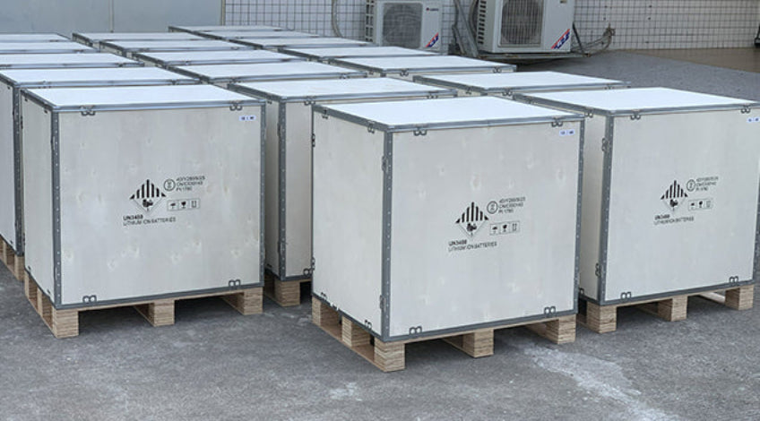 WEGREEN industrial power units neatly packed for shipment, illustrating readiness for regional and project-specific warranty deployment
